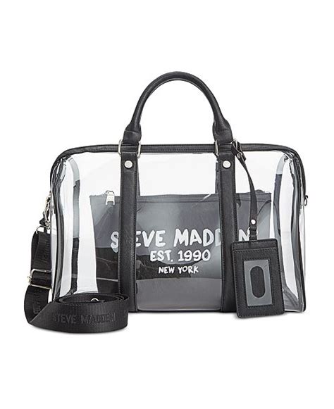 steve madden clear duffle bag.